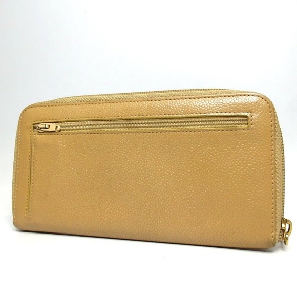 Auth CHANEL COCO Mark Caviar Skin Wallet 289C1072 - Picture 2 of 7